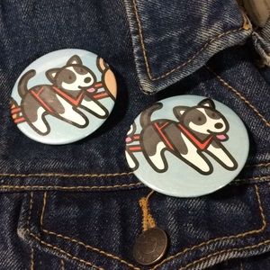 Sanrio Sled Dog Buttons